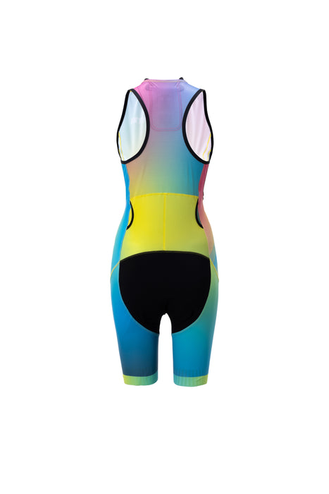 Playtri Women's Sleeveless Tri Suit Rainbow