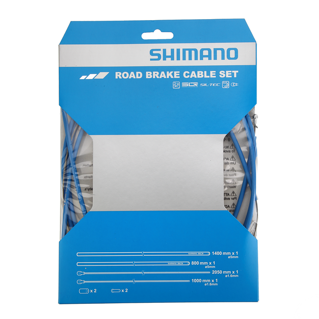 Shimano Road PTFE Brake Cable and Housing Set, Blue