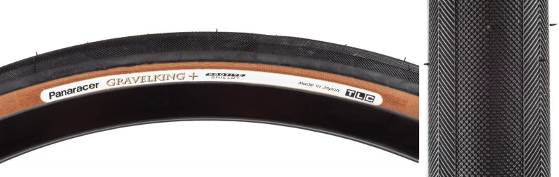 Panaracer GravelKing Gravel King+ Slick Tubeless Black/Brown Tire