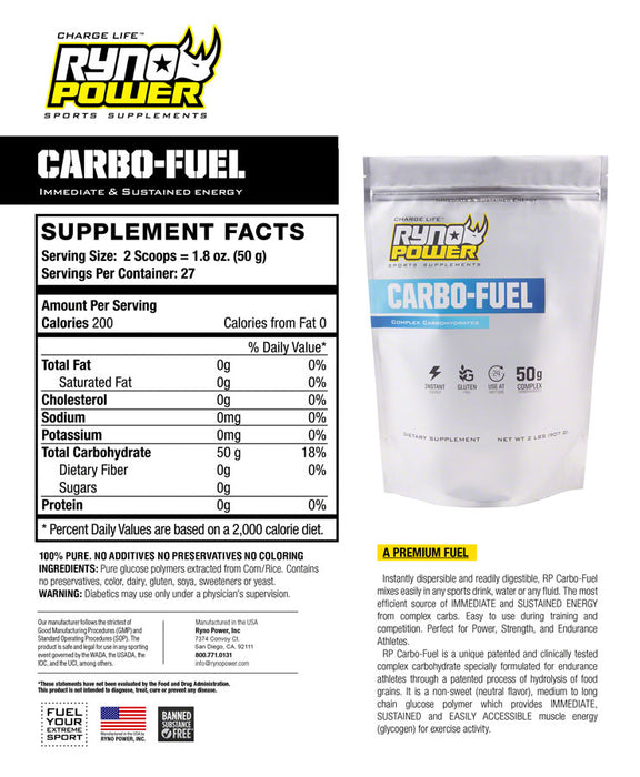 Ryno Power - CARBO-FUEL STIMULANT-FREE DRINK MIX