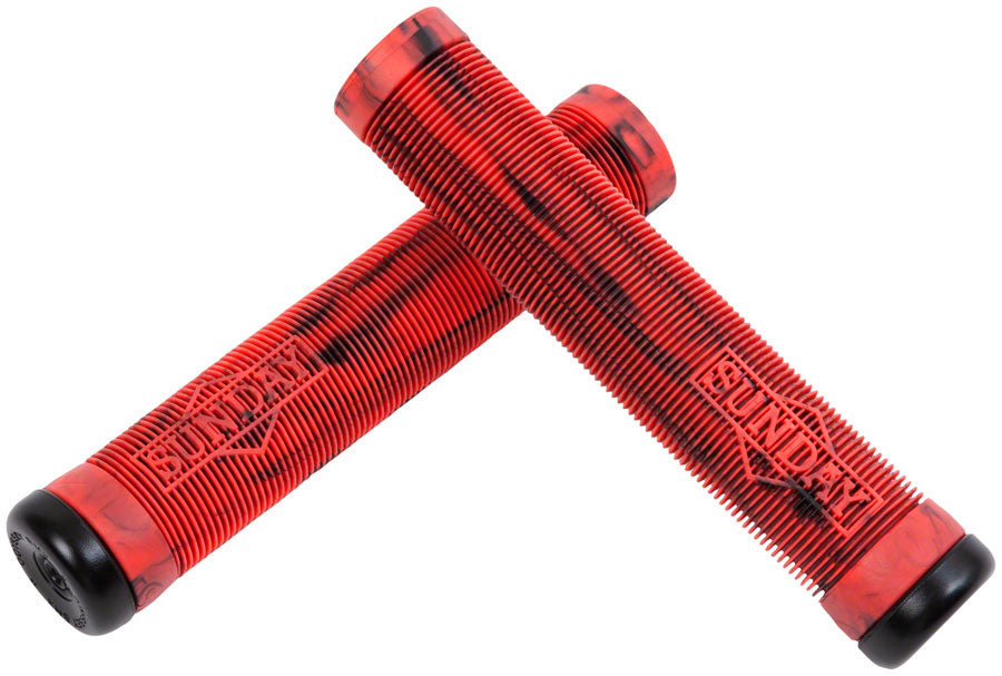 Sunday Cornerstone Grips - Black/Red Swirl