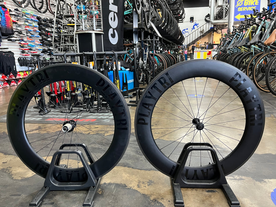 Playtri Carbon Rim Brake Wheels 80mm - DEMO