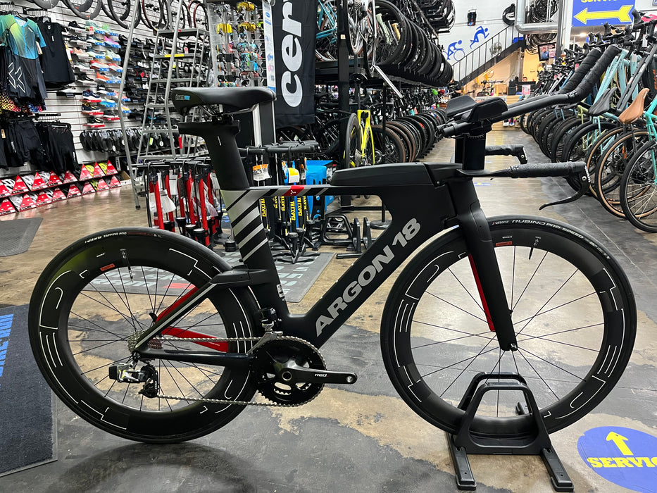 Argon 18 E-119 Tri+ SRAM Red eTap w/ HED Jet 9/6 wheels - Black 2022 DEMO