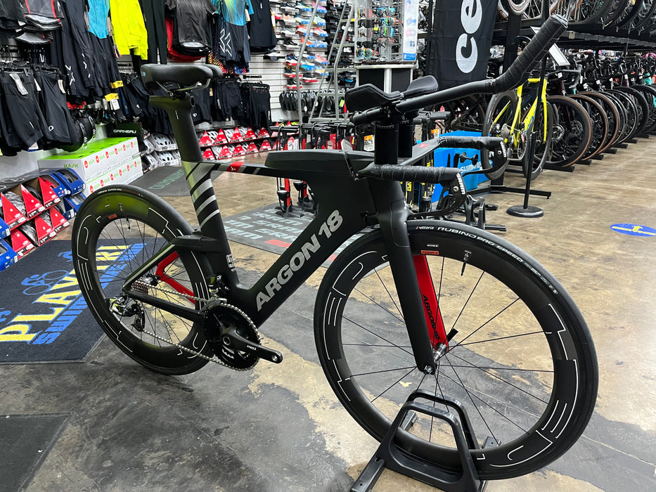 Argon 18 E-119 Tri+ SRAM Red eTap w/ HED Jet 9/6 wheels - Black 2022 DEMO