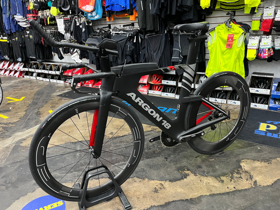 Argon 18 E-119 Tri+ SRAM Red eTap w/ HED Jet 9/6 wheels - Black 2022 DEMO