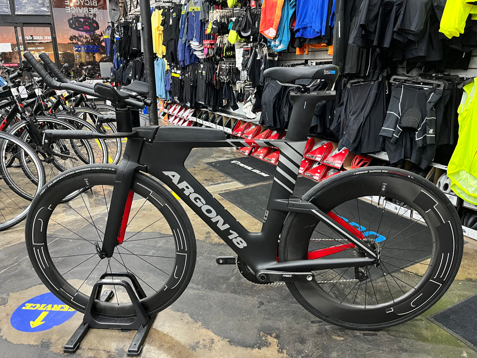 Argon 18 E-119 Tri+ SRAM Red eTap w/ HED Jet 9/6 wheels - Black 2022 DEMO