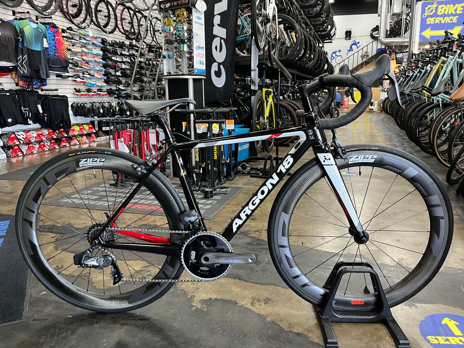 Argon 18 Gallium Pro SRAM Force eTap AXS w/ ZIPP 404 Firecrest wheels - Black/White 2019