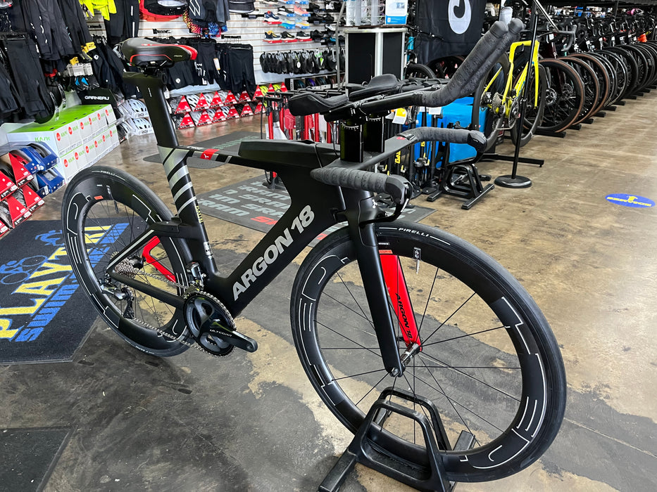 Argon 18 E-119 Tri+ Ultegra Di2 11 Speed HED Jet wheels - Black 2021