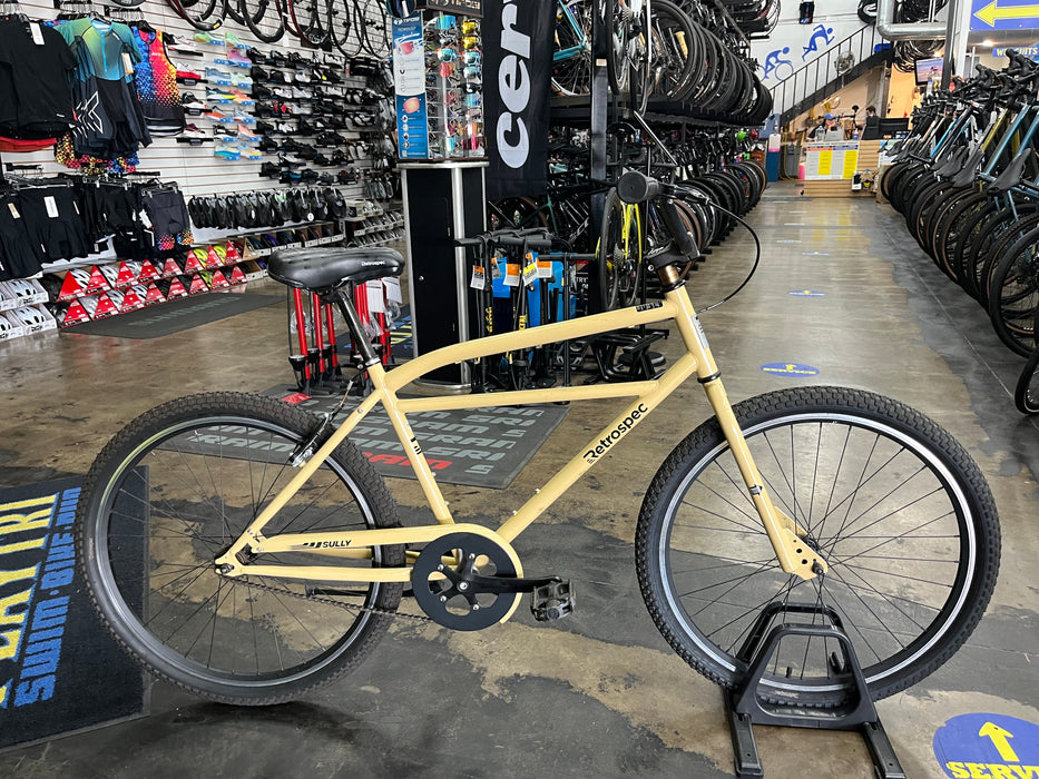 Retrospec Sully Klunker-Style Single-Speed Bike - Desert Sand 2022 DEMO