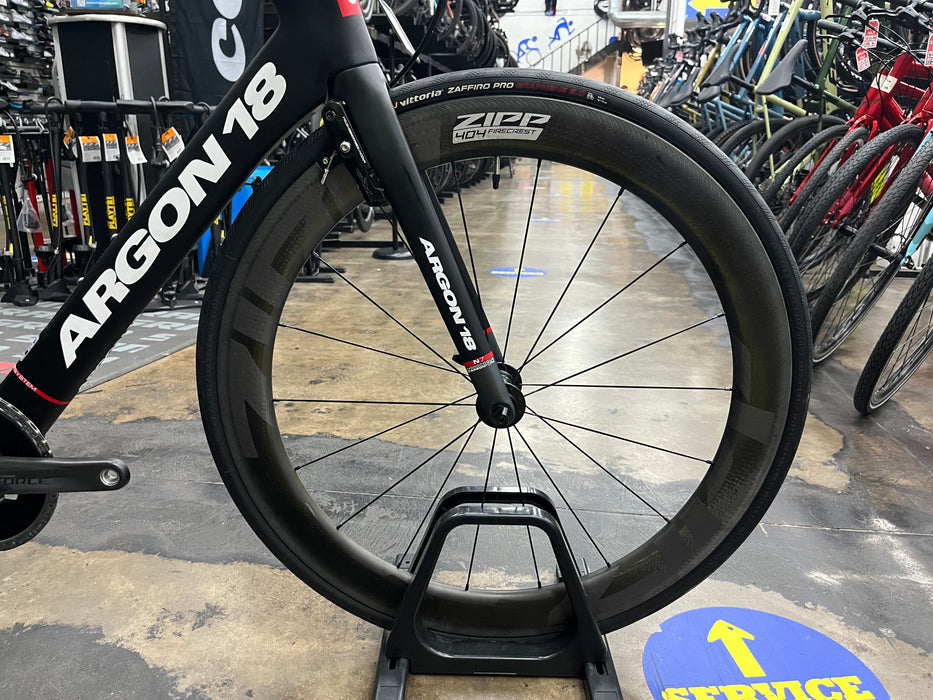 Argon 18 Nitrogen Pro Rim SRAM Force eTap AXS - ZIPP 404 Firecrest Wheelset - Black 2022 DEMO