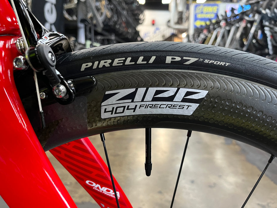 Pinarello Gan Rim Shimano 105 11 Speed - ZIPP 404 Firecrest Wheelset - Red 2023