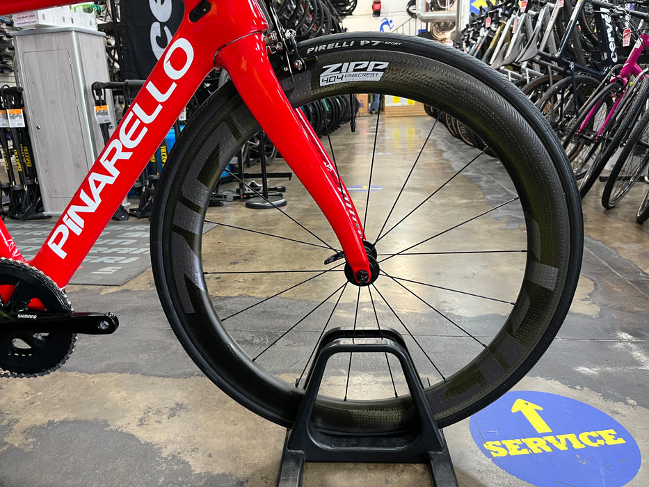 Pinarello Gan Rim Shimano 105 11 Speed - ZIPP 404 Firecrest Wheelset - Red 2023