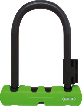 Abus Ultra 410 U-Lock - 3.9 x 5.5", Keyed, Black/Green, Includes Bracket