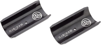 Problem Solvers Handlebar Shim - 25.4 to 31.8mm, 60mm length, Black