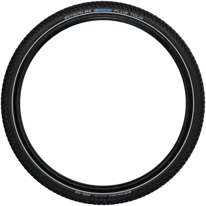 Schwalbe Marathon Plus Tour Tire - 26 x 2.0, Clincher, Wire, Black/Reflective, Performance Line, SmartGuard, TwinSkin