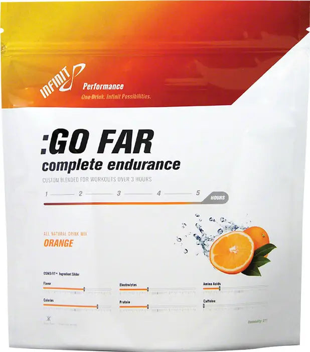 Infinit Nutrition Go Far Energy Drink Mix: Orange 18 Serving Bag