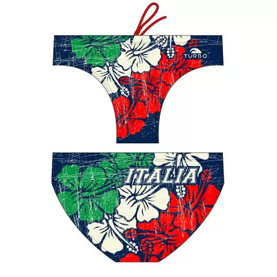 TURBO Men's Water Polo Swim Suit Italia Flowers Vintage