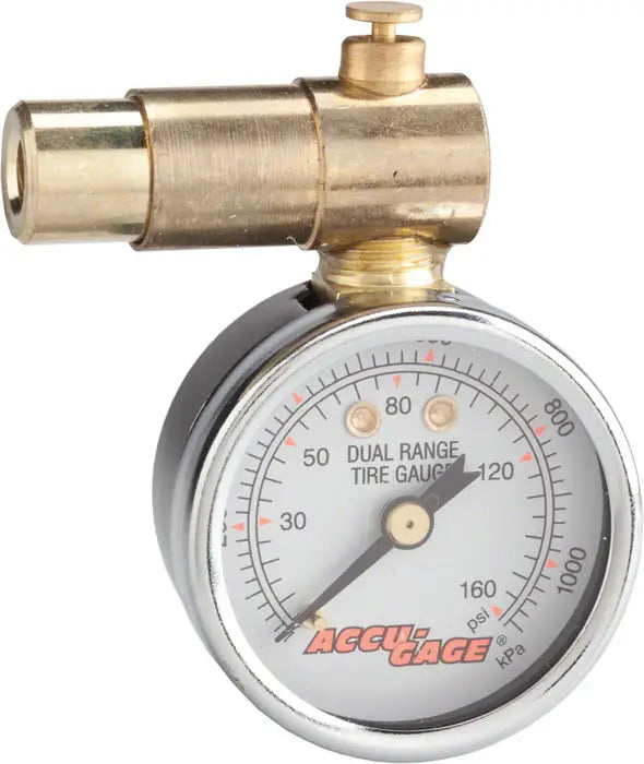 Meiser Presta-Valve Dial Gauge with Pressure Relief: 160psi