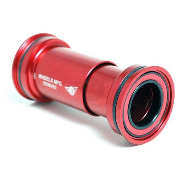 Wheels Manufacturing BB86/92 Press Fit Shimano Bottom Bracket With ZERO Ceramic Hybrid Bearings, Red