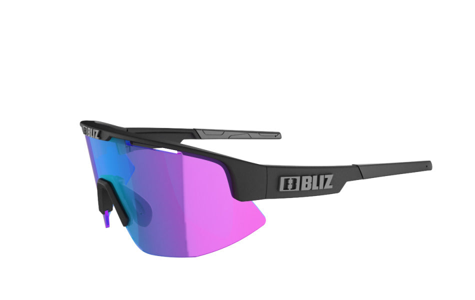 Bliz "Matrix Small" - Nordic Light Matte Black Frame / Begonia Violet with Blue Multi Lens