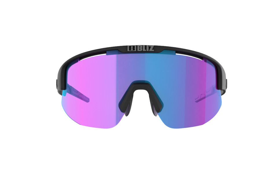 Bliz "Matrix Small" - Nordic Light Matte Black Frame / Begonia Violet with Blue Multi Lens