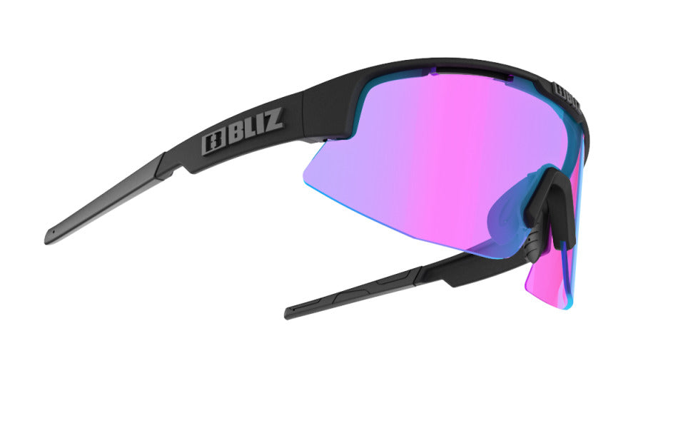 Bliz "Matrix" - Nordic Light Matte Black Frame / Begonia with Blue Multi Lens