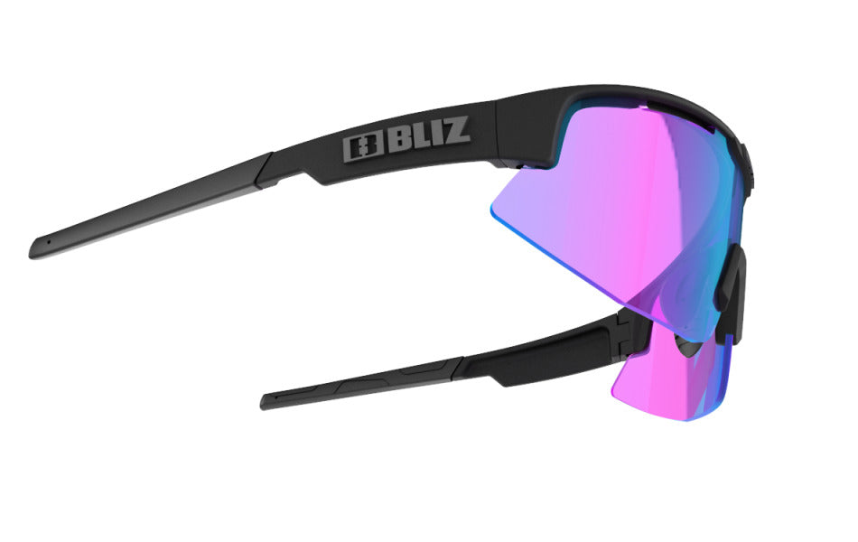 Bliz "Matrix" - Nordic Light Matte Black Frame / Begonia with Blue Multi Lens