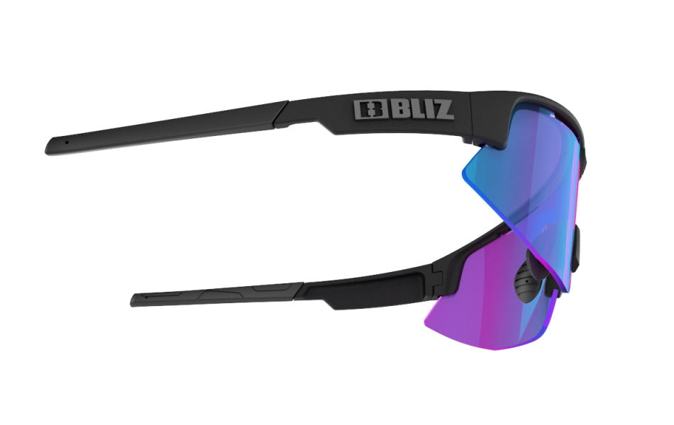 Bliz "Matrix Small" - Nordic Light Matte Black Frame / Begonia Violet with Blue Multi Lens