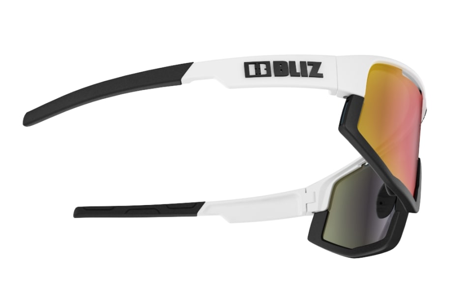 Bliz "Fusion" - Matte White Frame / Smoke with Red Multi Lens