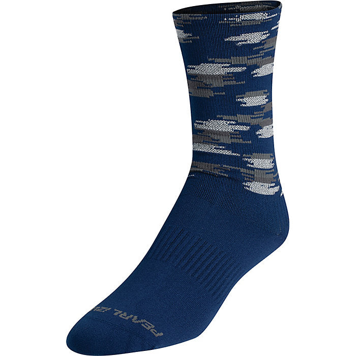 Pearl Izumi Flash Reflective Elite Socks-Navy Highland Dash