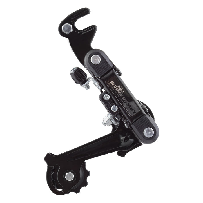 SunRace M2T 7/6-Speed SGS Rear Derailleur w/Bracket Shimano Compatible