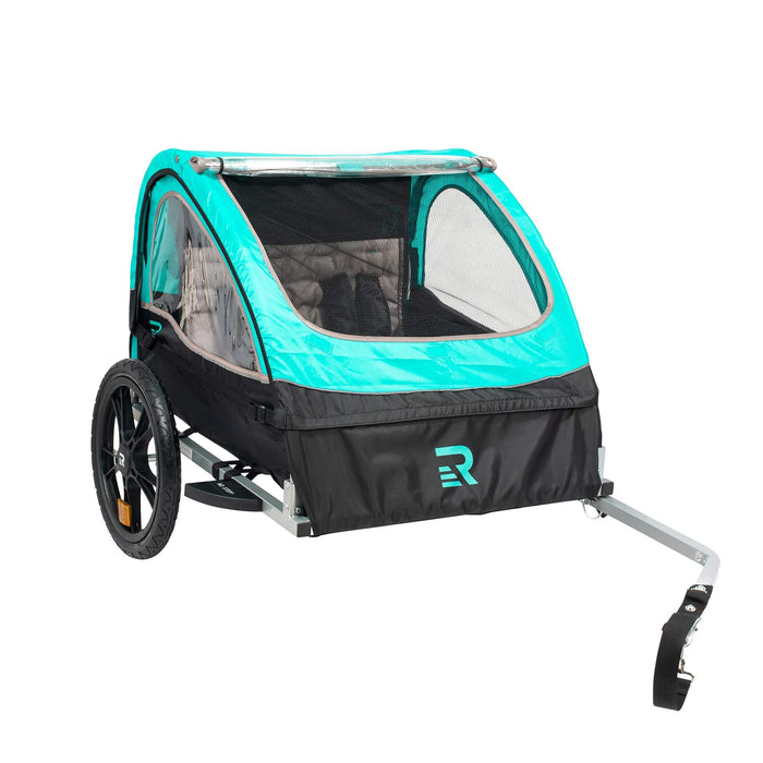 Retrospec Rover Double Passenger Children's Bike Trailer - Teal