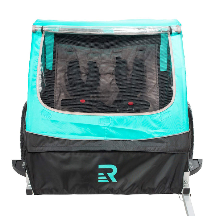 Retrospec Rover Double Passenger Children's Bike Trailer - Teal