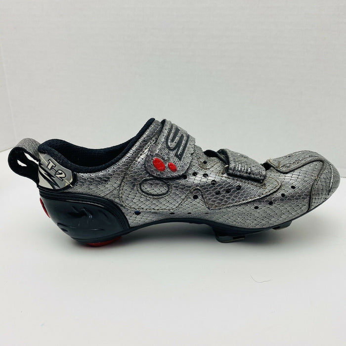 Sidi T2 Carbon Mamba Silver Snake Triathlon Shoes