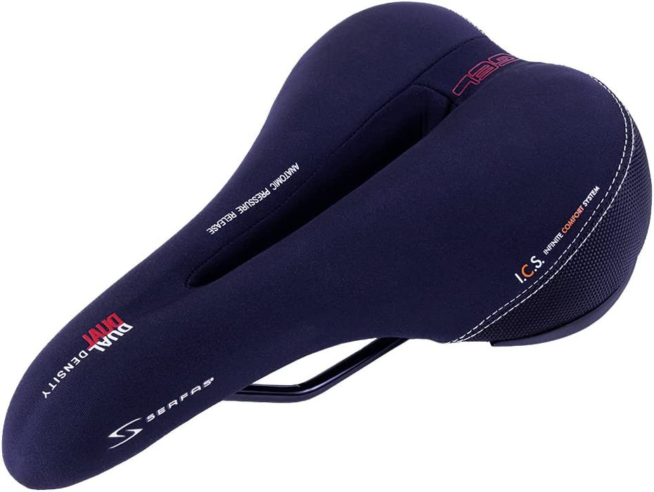 Serfas Saddle Dual Density Men's W/Cutout (DDM-CT) Saddle - Lycra