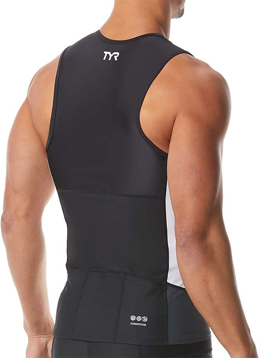 TYR Men's Comp Tri Singlet Black/White