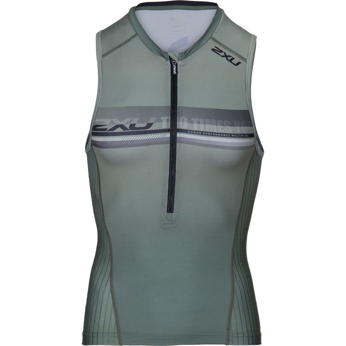 2XU Men's Aero Tri Singlet - Alpine/Periscope