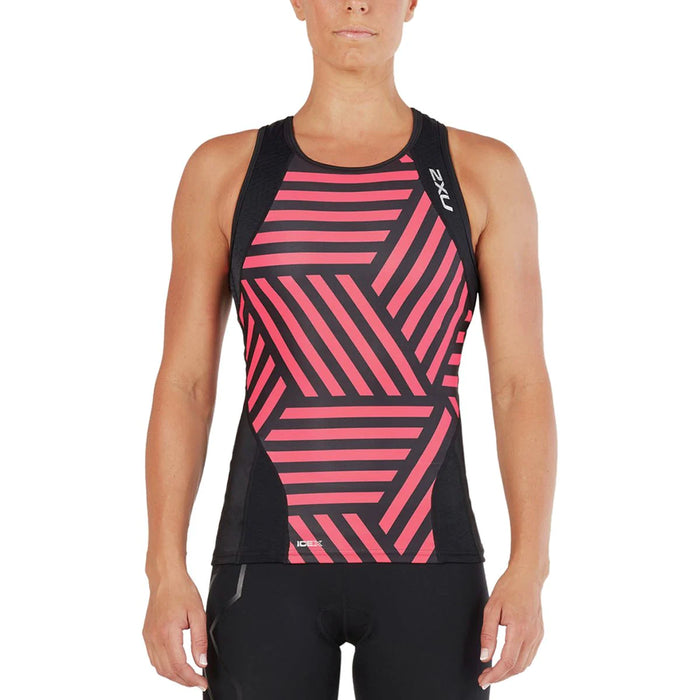 Women's 2XU Perform Tri Singlet BLK/GMN