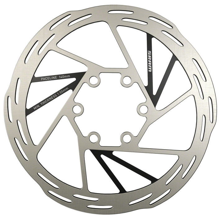 SRAM Paceline Disc Brake Rotor, 6-Bolt, Silver/Black