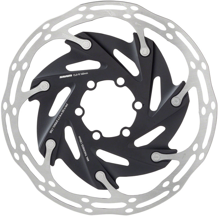 SRAM CenterLine XR Disc Brake Rotor, 6-Bolt, Silver/Black