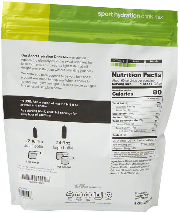 Skratch Labs Sport Hydration Mix 60 Servings - Lemon & Lime