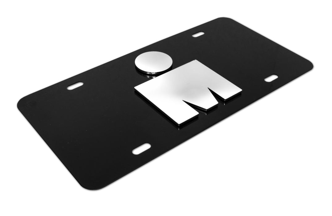 IRONMAN M-DOT Elektroplate License Plate black and silver