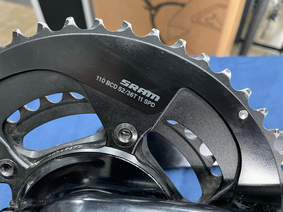 Quarq DZero SRAM Crankset 52/36T GXP 175mm Used