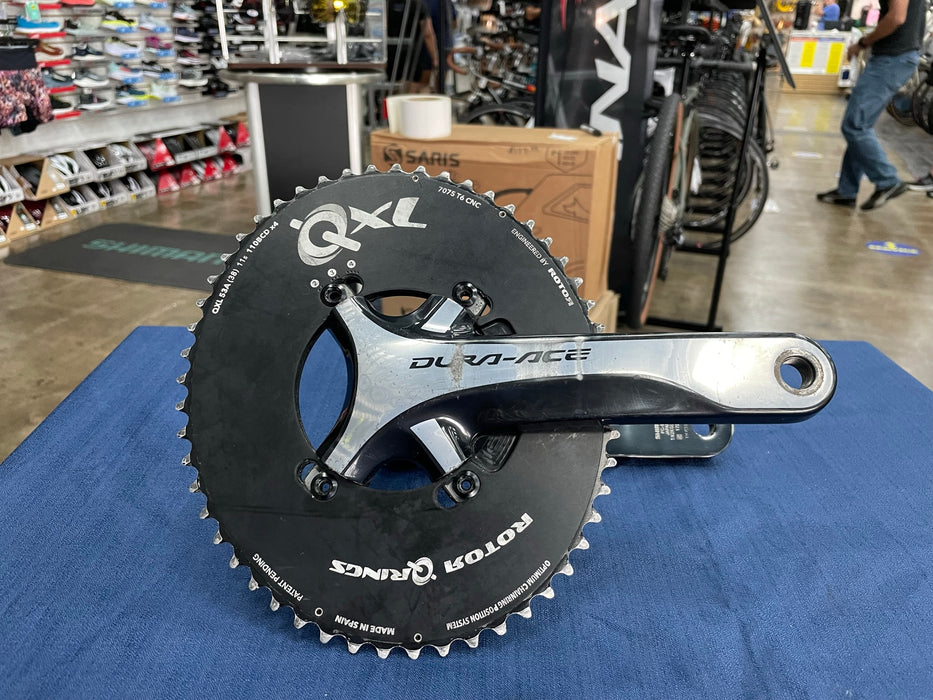 SHIMANO Dura Ace FC-9000 Q Ring CRANKSET 11s 53-38T 172.5mm Used