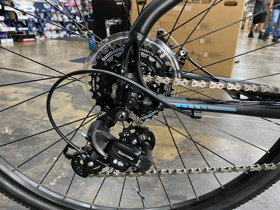 Fuji Traverse 1.7 ST Disc Shimano Tourney 7 Speed - Satin Black/Cyan 2022