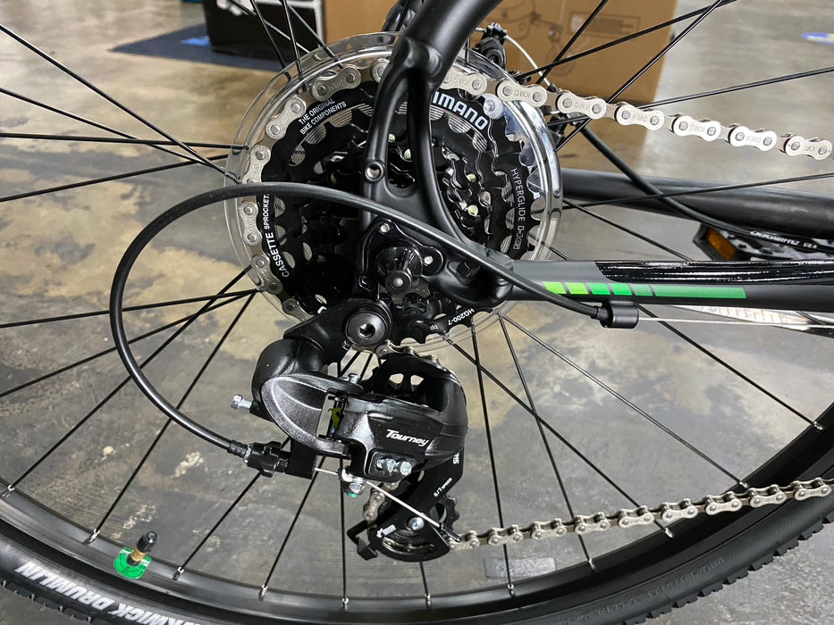 Fuji Traverse 1.7 Disc Shimano Tourney 7 Speed - Satin Black/Green 2022