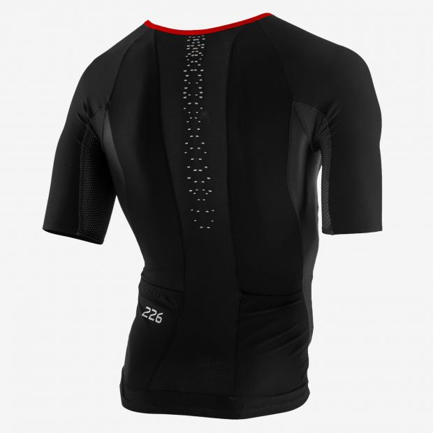 Orca Men's 226 Perform Sleeved Tri Top Black/Orange