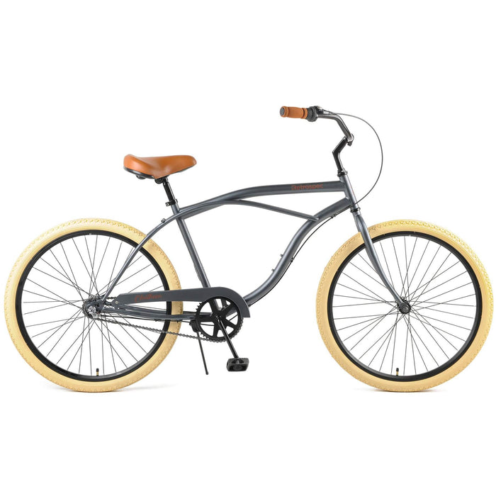 Retrospec Chatham Beach Cruiser 3-Speed 26" - Matte Graphite/Beige 2022