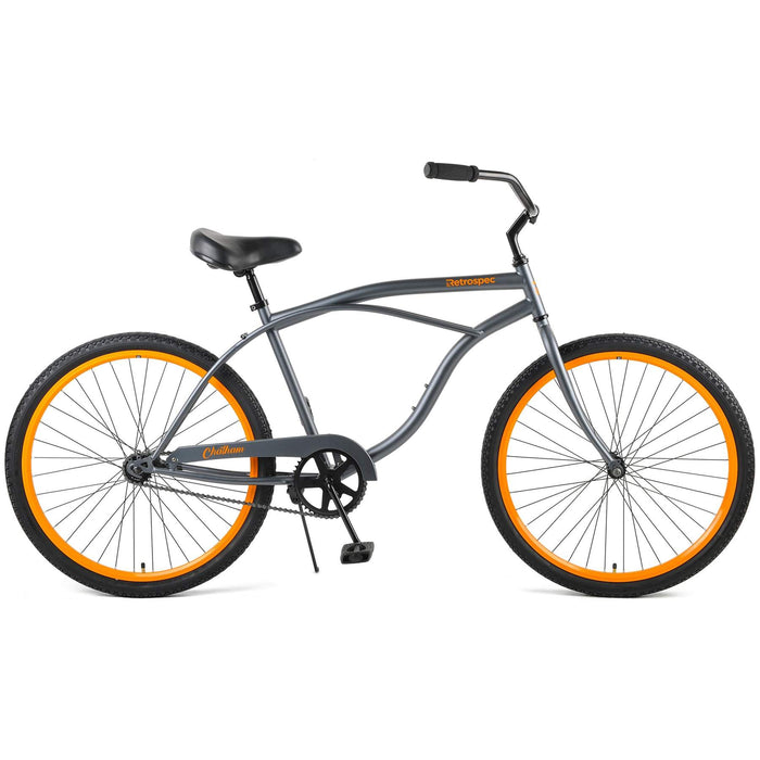 Retrospec Chatham Beach Cruiser 1-Speed 29" - Matte Graphite/Orange 2022