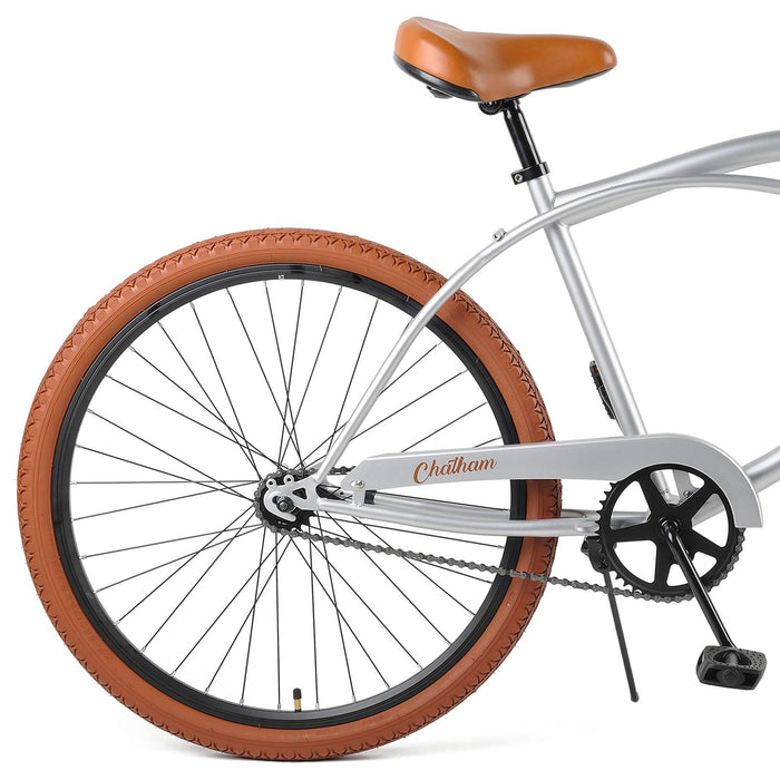 Retrospec Chatham Beach Cruiser 1-Speed 29" - Matte Silver/Cardinal 2021